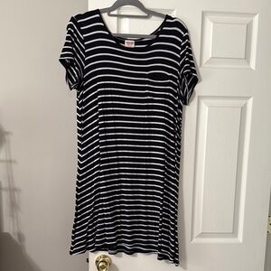 Black and White Striped Dress